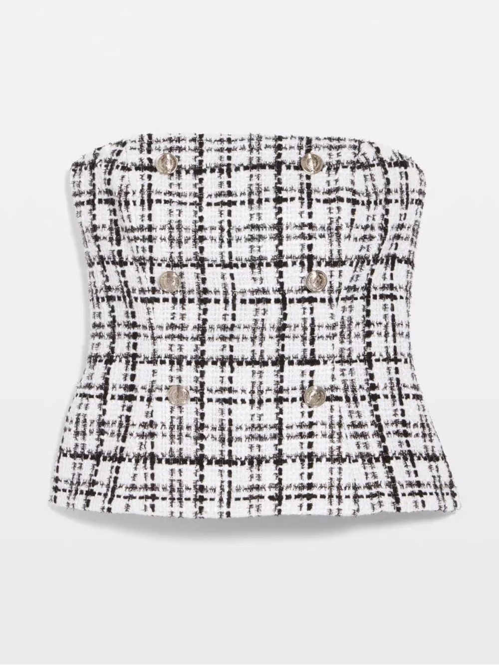 WHBM Tweed Bustier Top